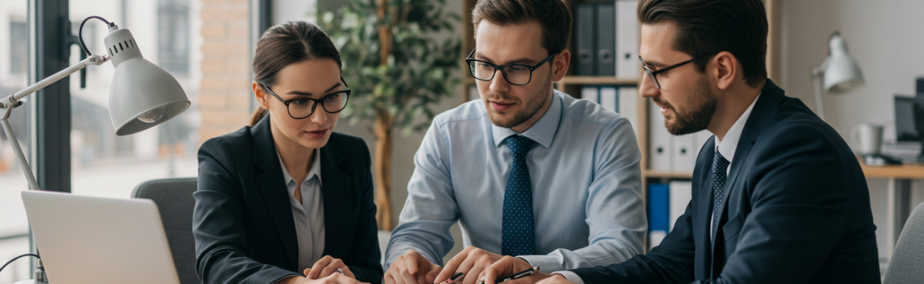 Insurance advisor meeting with a property manager